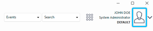 User/Location in Dashboard Header