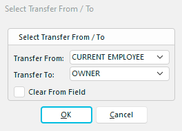 Add/Edit Select Transfer From /To Example