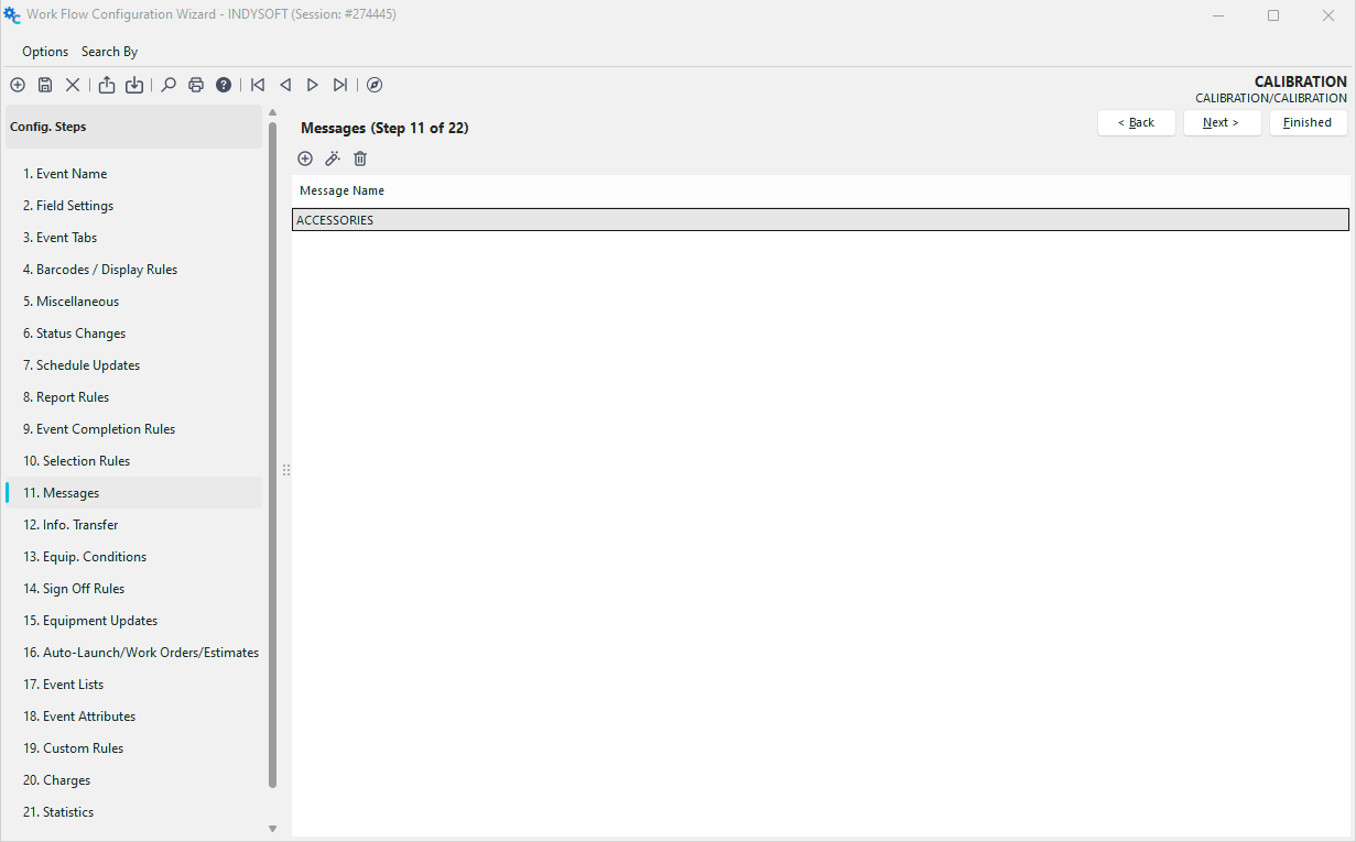 Configuration Wizard - Step 11 of 22 - Messages