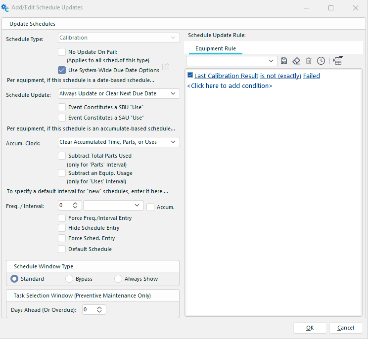 Add/Edit Schedule Updates