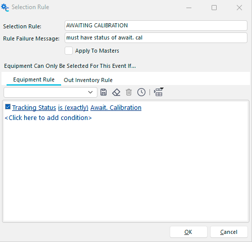 Add/Edit Selection Rule