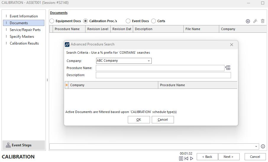 Advanced Procedure Search