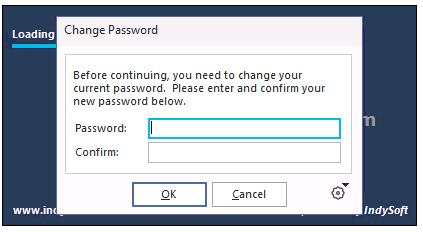 Change password dialog