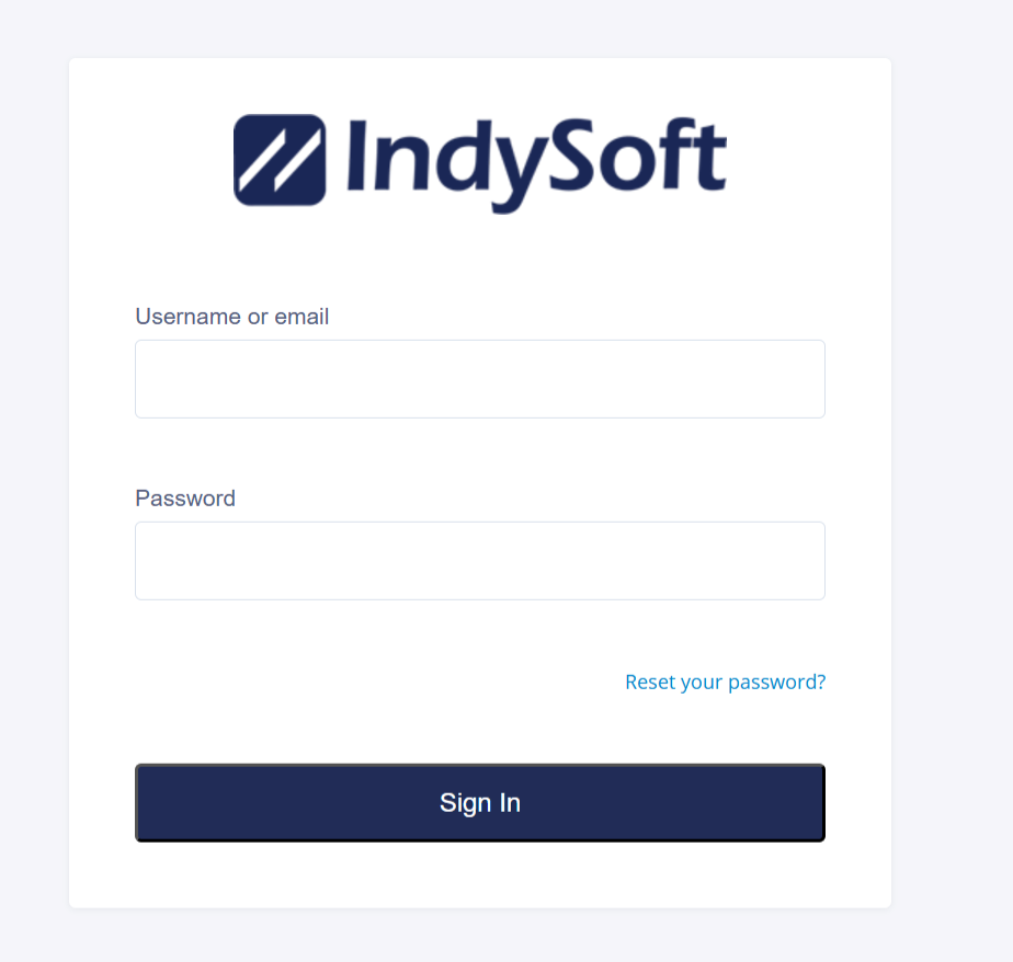 Cloud login screen