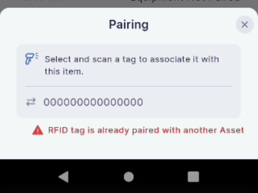 Pairing confirmation