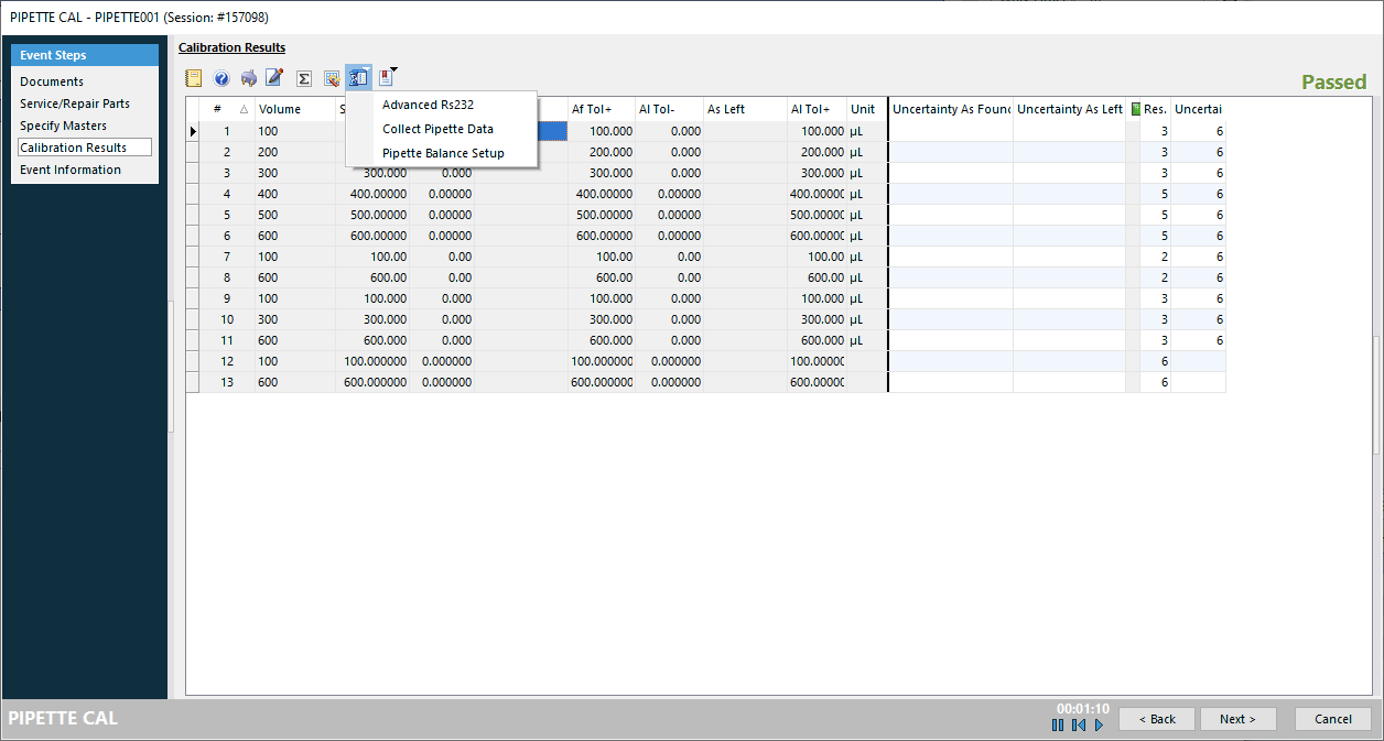 Local — Call External Program menu