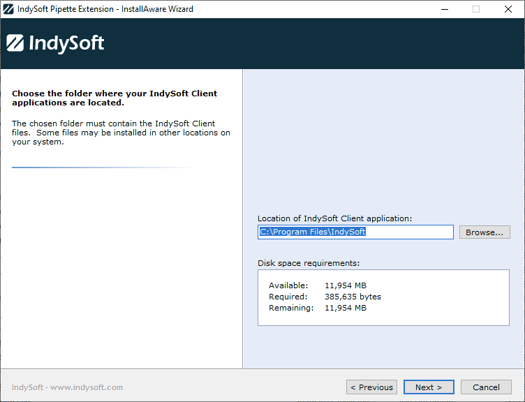 Installation — Choose Application Folder