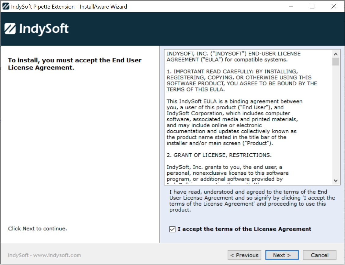 Installation — License Agreement