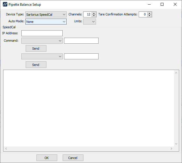 Sartorius SpeedCal settings