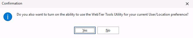Auto-enable Web-Tier Tool features