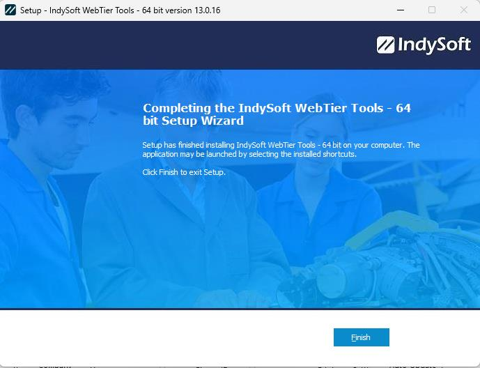 Final Web-Tier Tools installation dialog