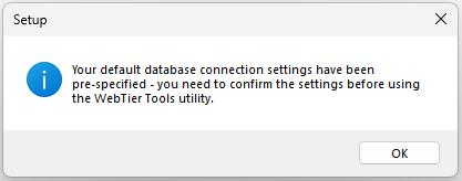 1st-time setup dialog