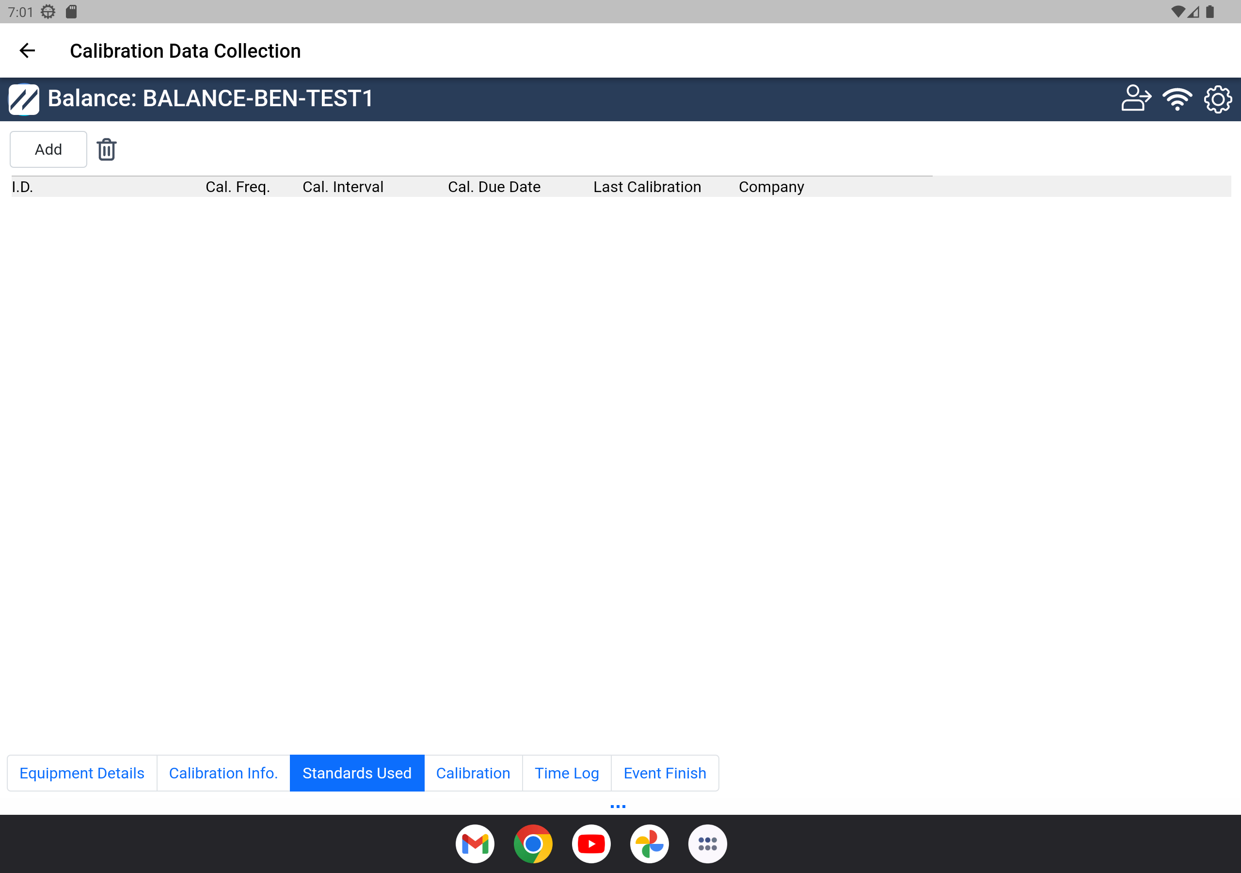 Standards Used — Step 3
