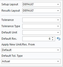 Tolerance dialog