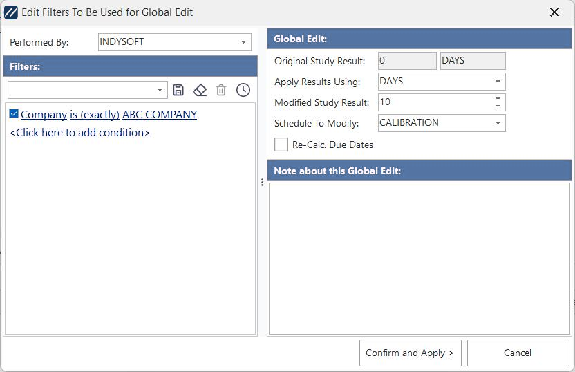 Edit Filters To Be Used For Global Edit