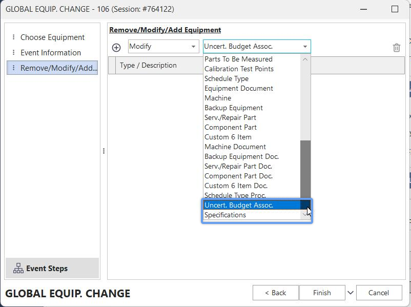 Uncertainty Options In Global Equipment Change