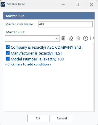 Add/Edit Master Rule