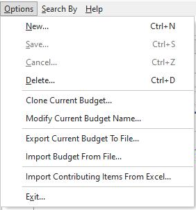 Options Menu