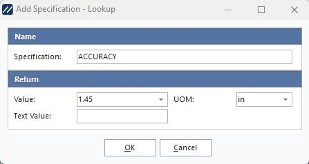Add/Edit Uncertainty Attribute - LOOKUP Type