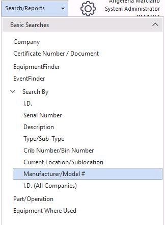 Search by Manufacturer / Model #