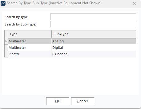 Search By Type, Sub-Type