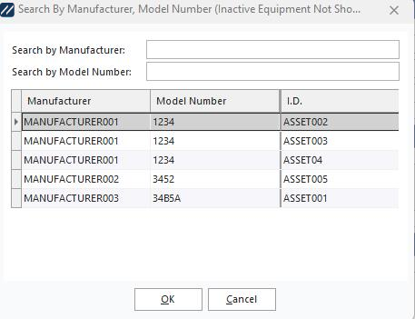 Search By Manufacturer, Model Number