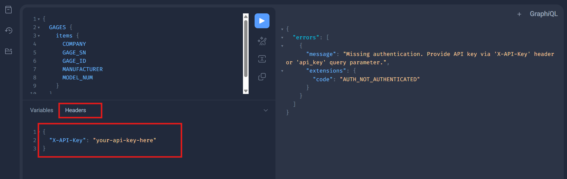 GraphQL API with GraphiQL UI screenshot 1