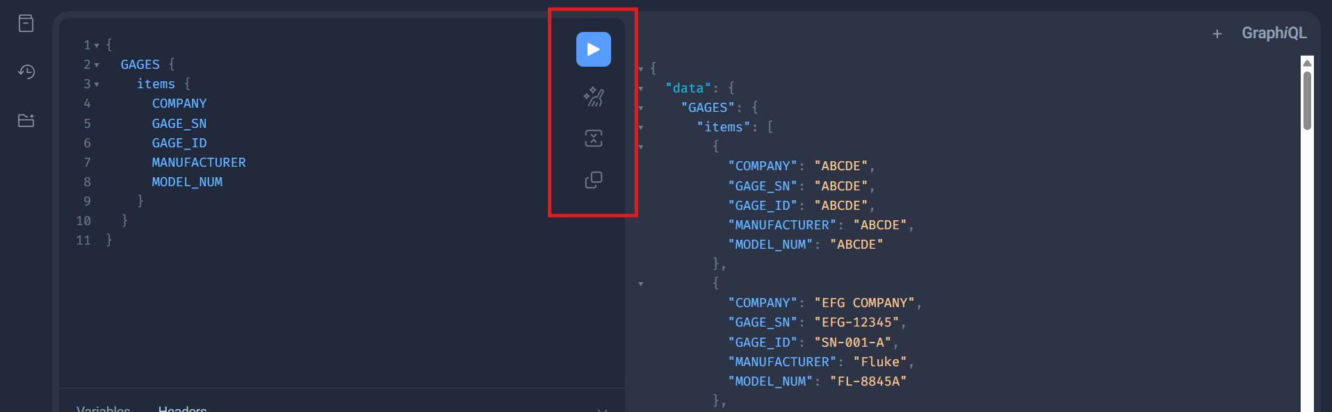 Copy query: copies the current query to your clipboard
