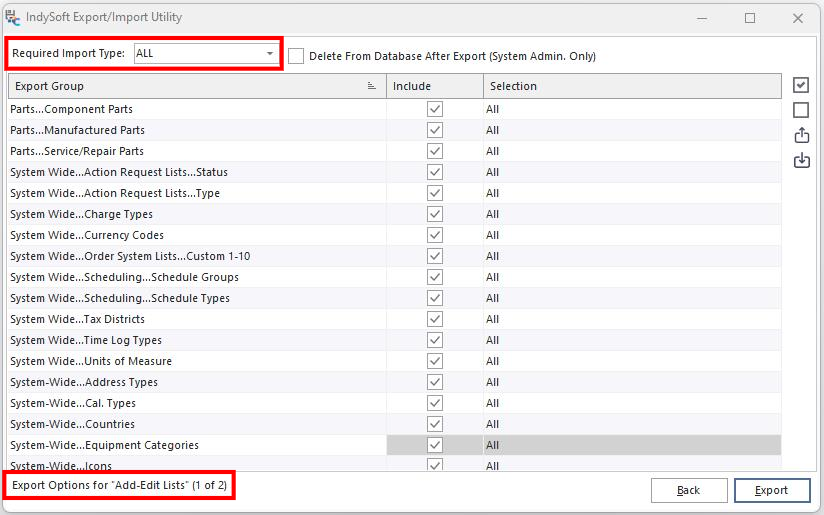 IndySoft Export_Import Utility 12 maggio 2023 alle 11:08:18