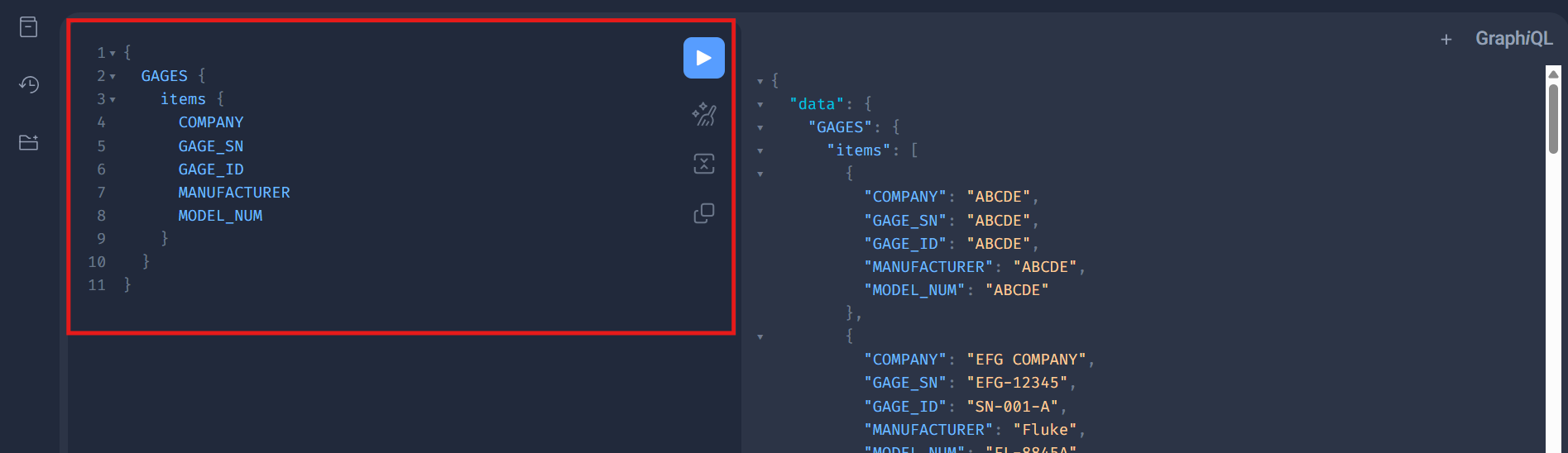 GraphQL API with GraphiQL UI screenshot 3